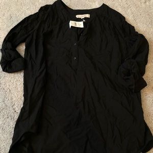 Loft black tunic blouse